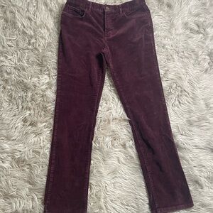 Chaps Women's Pants Corduroy Red Wine Size 4